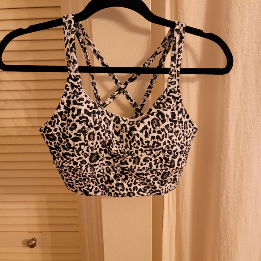 Leopard sports bra